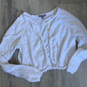 Dantelle White Button-Down Girls cardigan